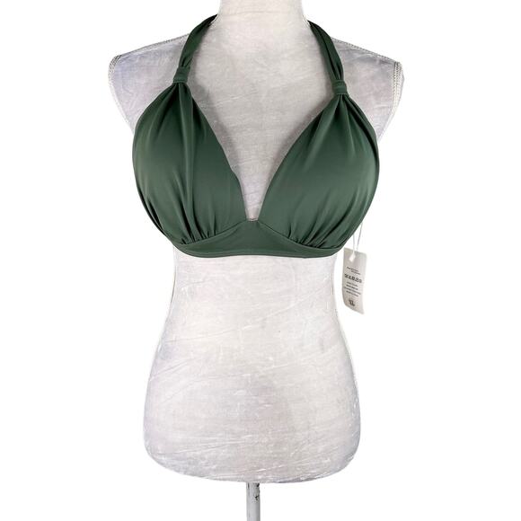 Balasami Bikini Top Retro Olive Green XL Lightly Padded New - Picture 14 of 14